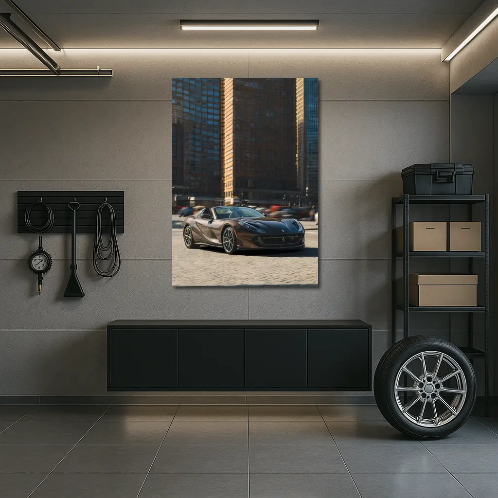 Ferrari 812 Superfast Dark City Street – Wall Art