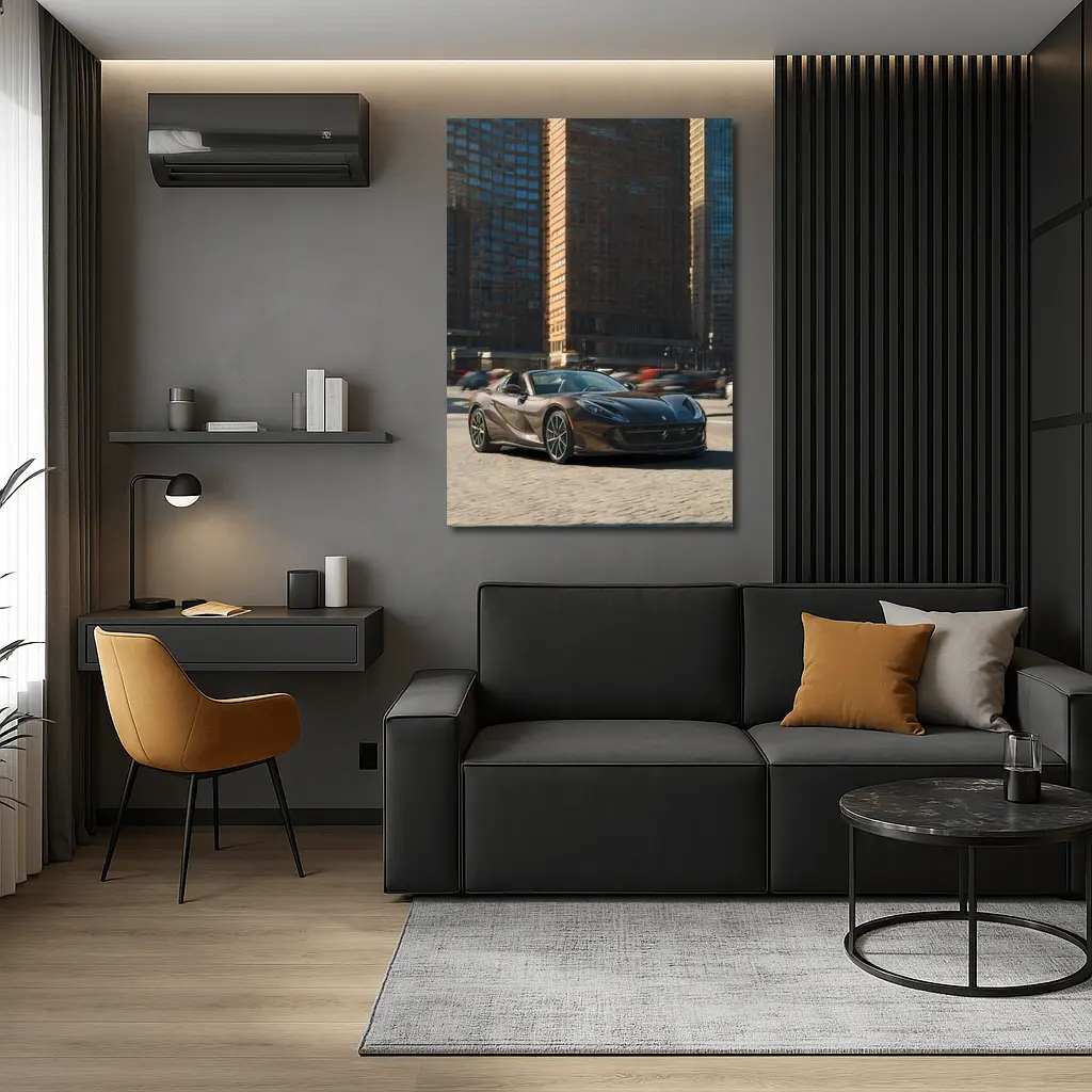 Ferrari 812 Superfast Dark City Street – Wall Art
