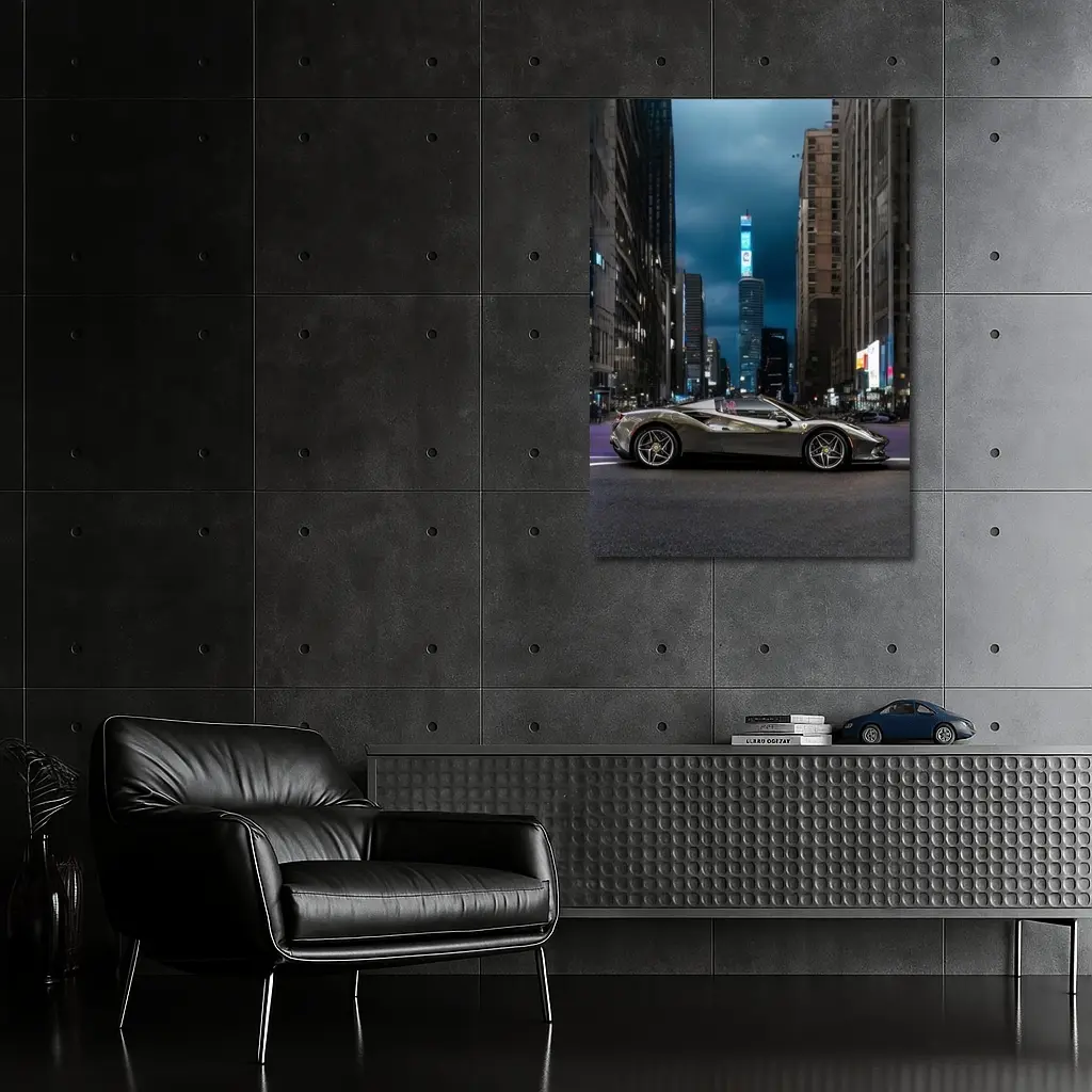 Ferrari F8 Spider City Night Street – Wall Art