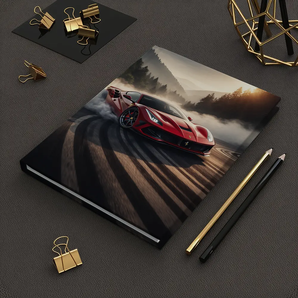 Ferrari F8 Drifting Mountain Road Smoke – Notebooks