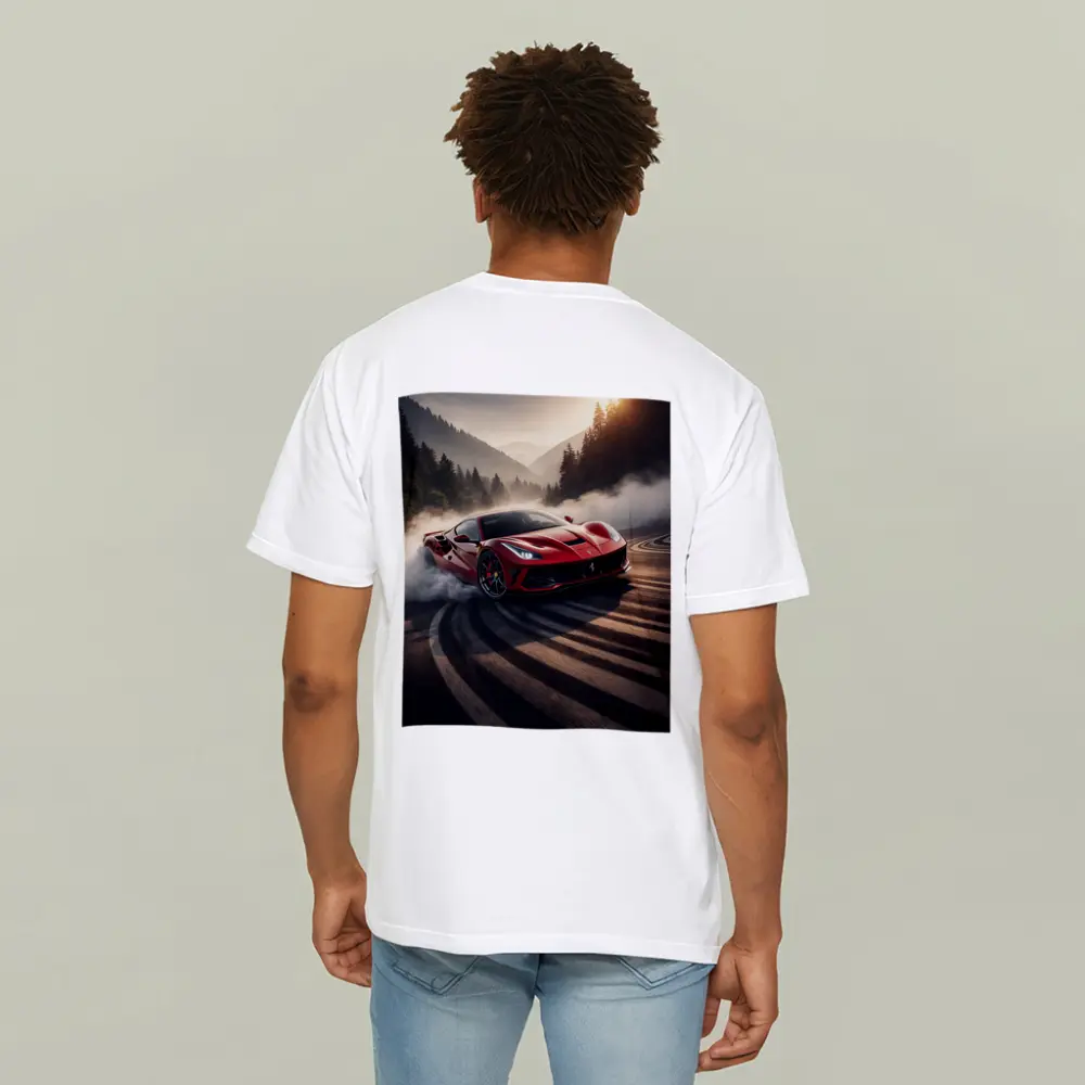 Ferrari F8 Drifting Mountain Road Smoke – T-Shirts