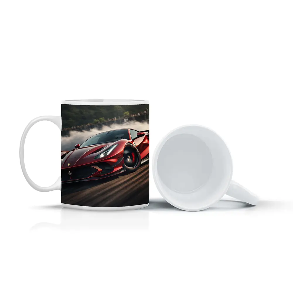 Ferrari F8 Drifting on Race Track – Mugs