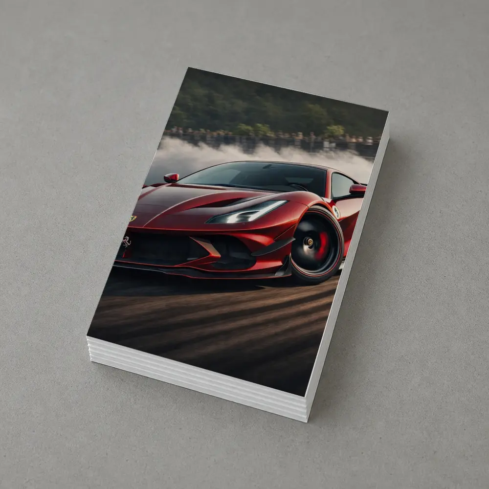 Ferrari F8 Drifting on Race Track – Postcards