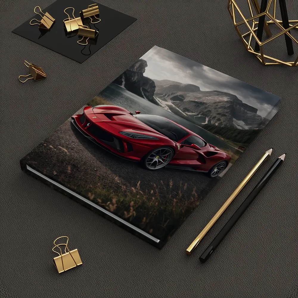 Ferrari F8 Red Supercar Mountain Lake – Notebooks