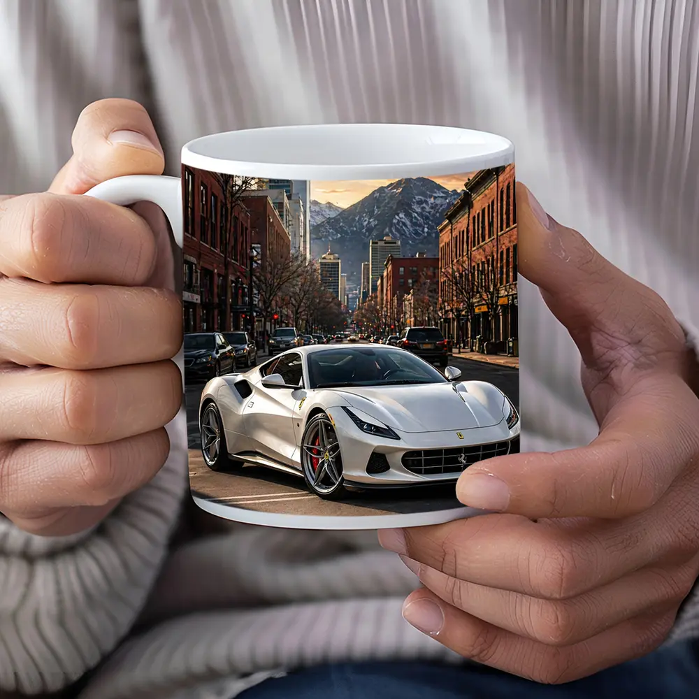 Ferrari F8 White City Mountain Street – Mugs