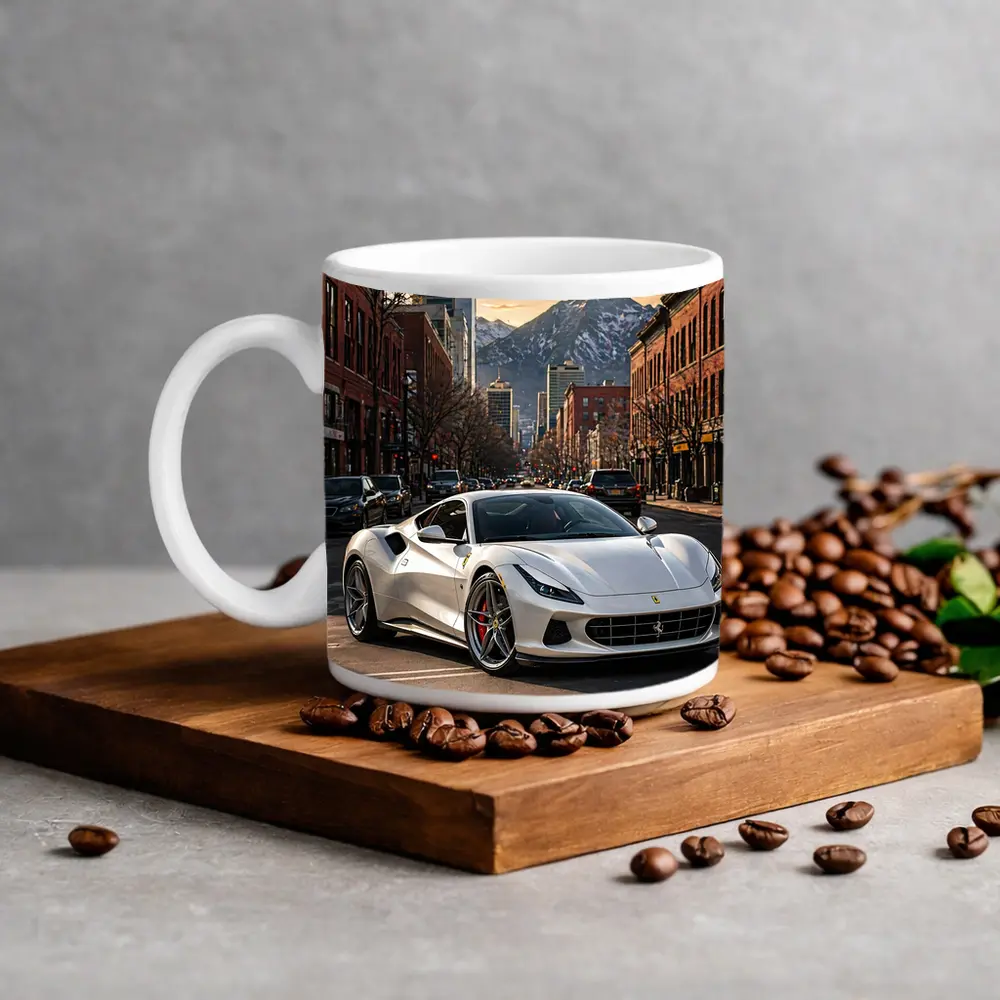 Ferrari F8 White City Mountain Street – Mugs