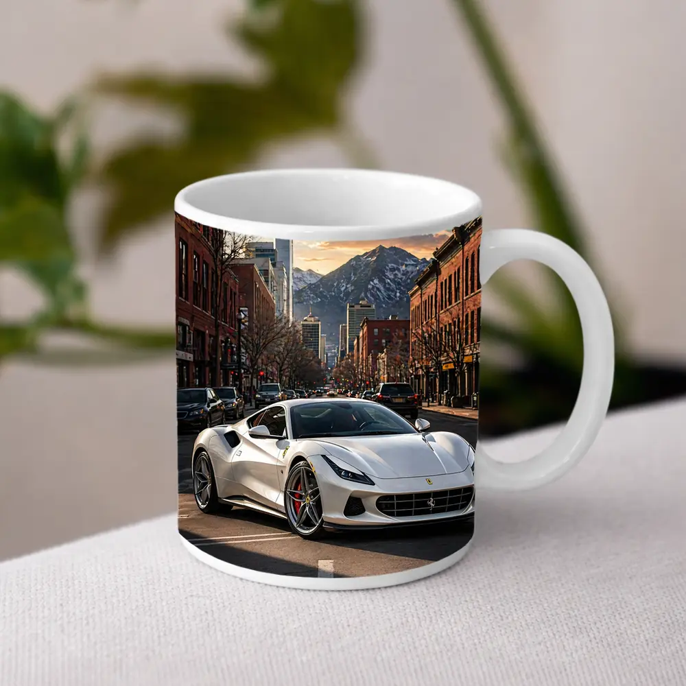 Ferrari F8 White City Mountain Street – Mugs