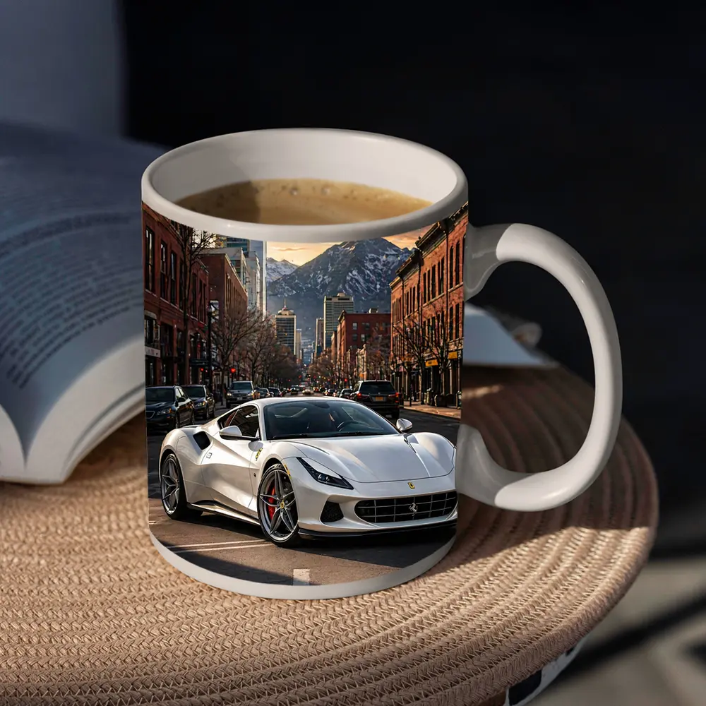 Ferrari F8 White City Mountain Street – Mugs