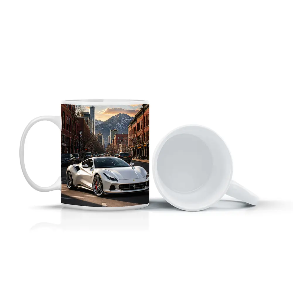 Ferrari F8 White City Mountain Street – Mugs