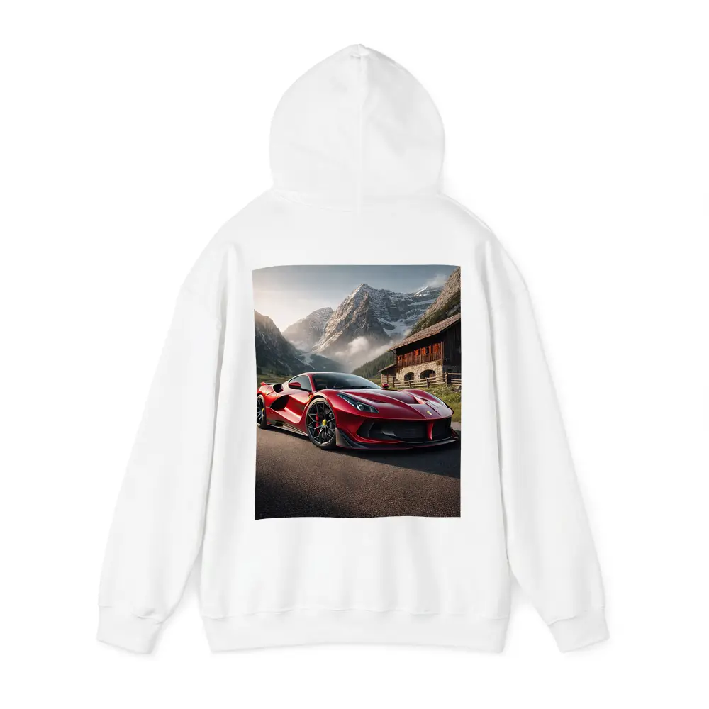 Ferrari F8 Red Mountain Alpine Road – Hoodies