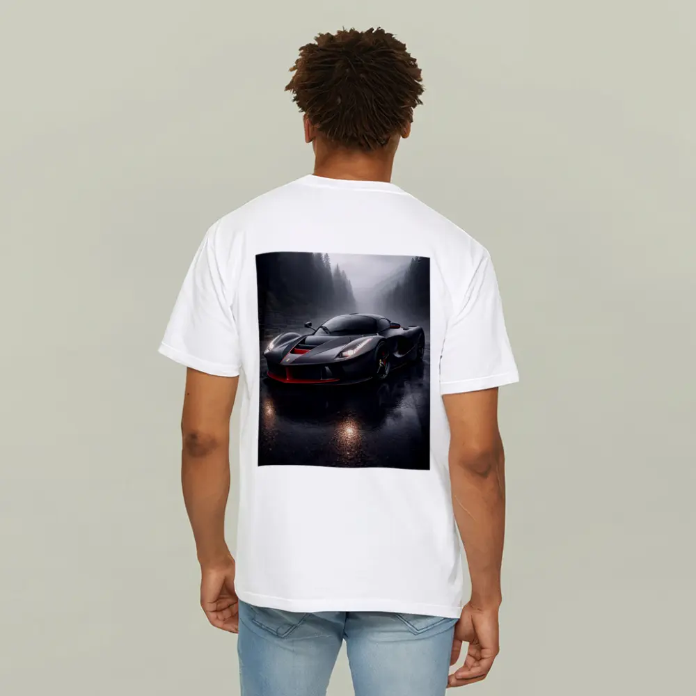 Ferrari LaFerrari Black Rainy Mountain Road – T-Shirts
