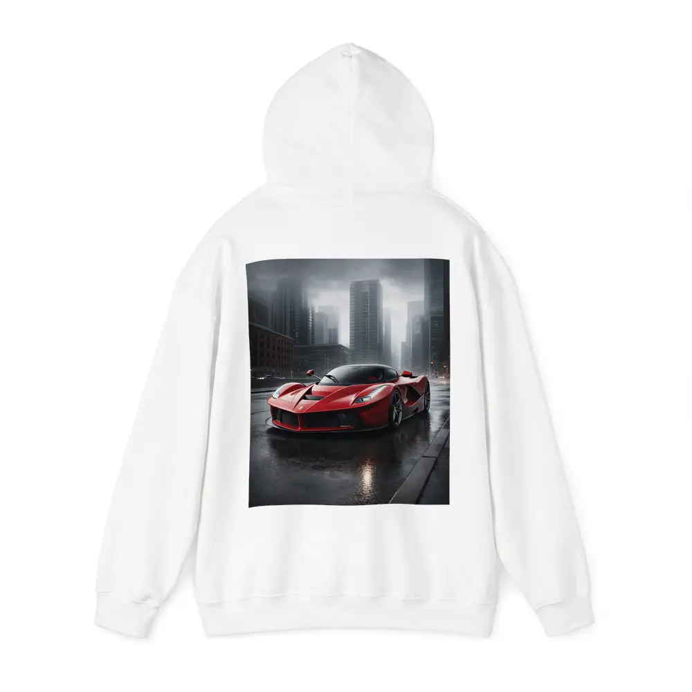 Ferrari LaFerrari Red Supercar Rainy City – Hoodies
