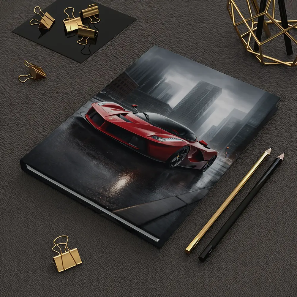 Ferrari LaFerrari Red Supercar Rainy City – Notebooks