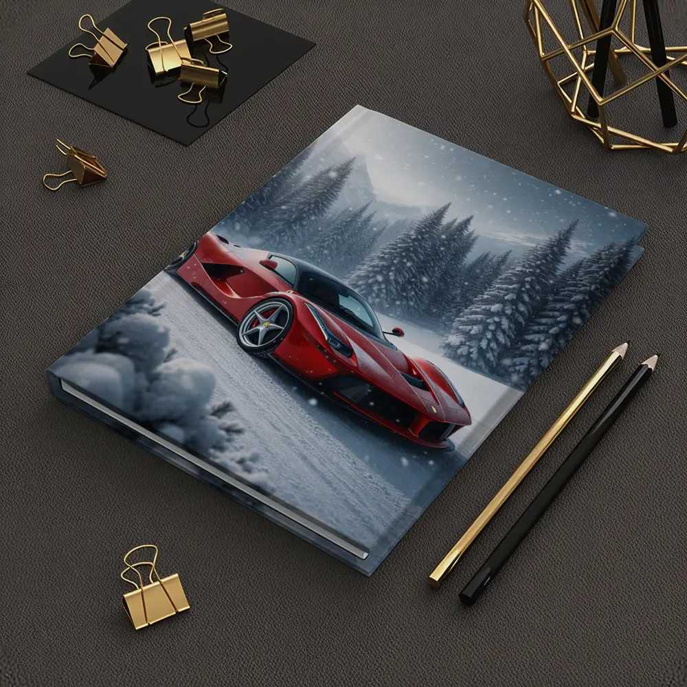 Ferrari LaFerrari Red Supercar Snowy Winter – Notebooks