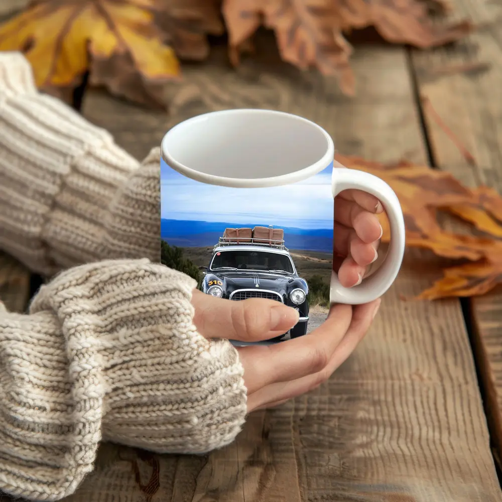 Classic Ferrari Rally Car Open Road – Mugs