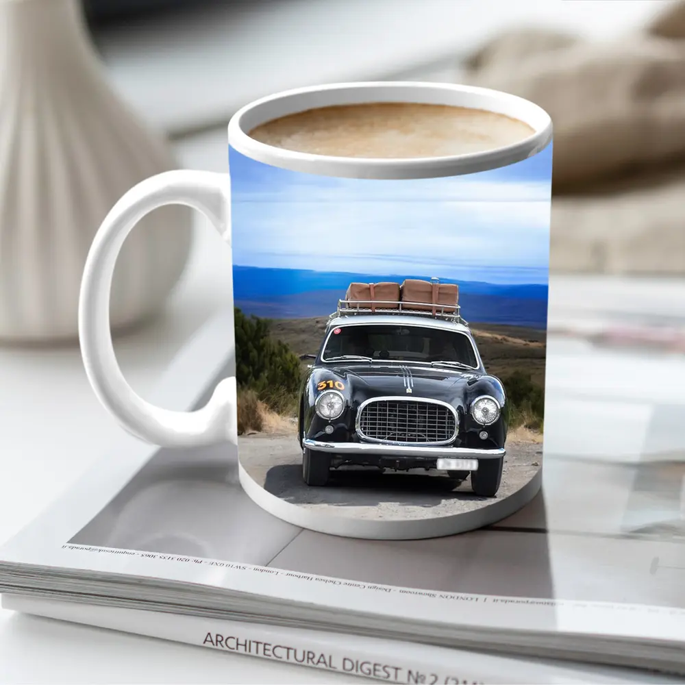 Classic Ferrari Rally Car Open Road – Mugs