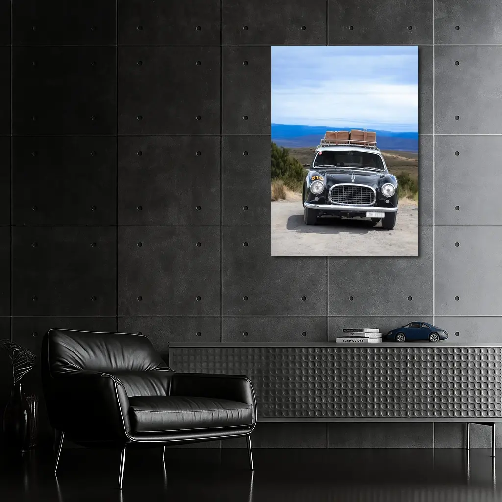 Classic Ferrari Rally Car Open Road – Wall Art