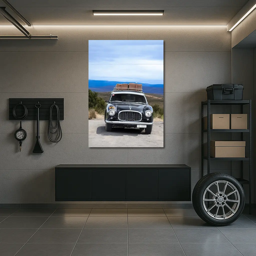 Classic Ferrari Rally Car Open Road – Wall Art