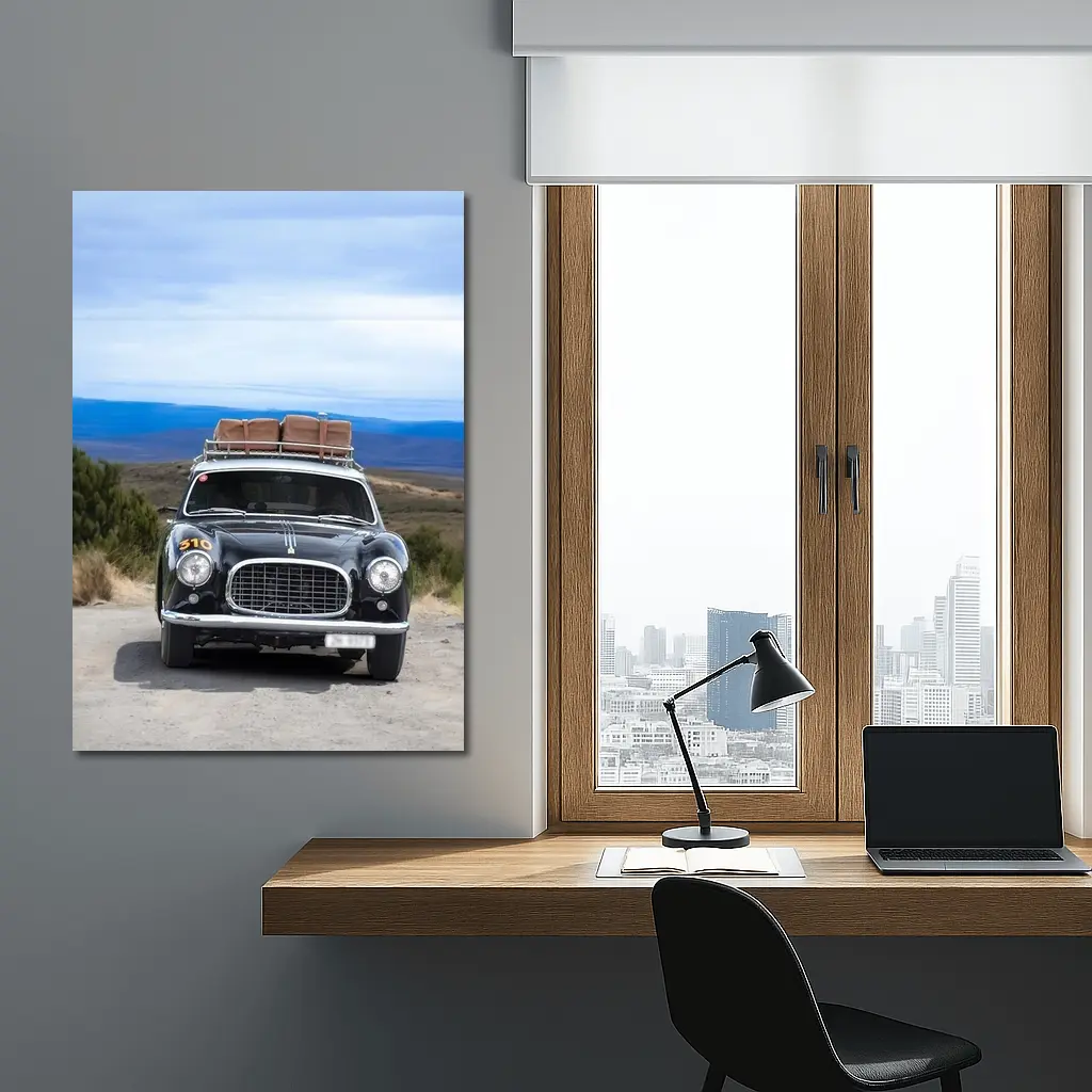 Classic Ferrari Rally Car Open Road – Wall Art