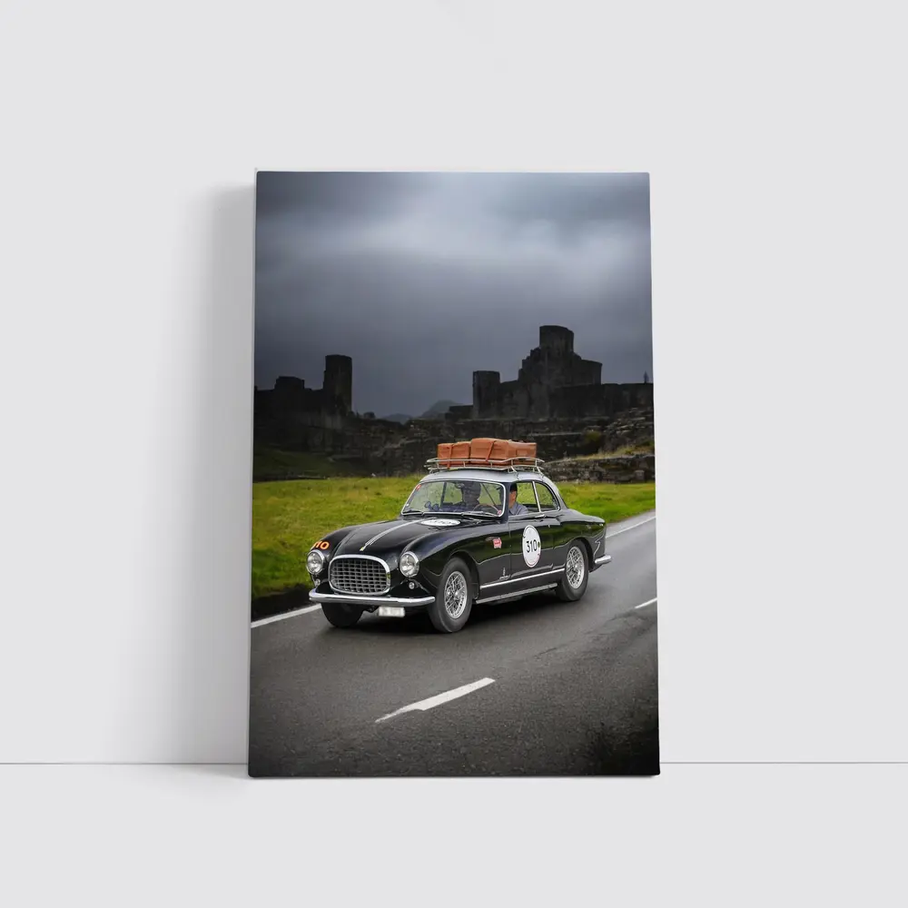 Classic Ferrari Coupe Dark Castle Road – Wall Art