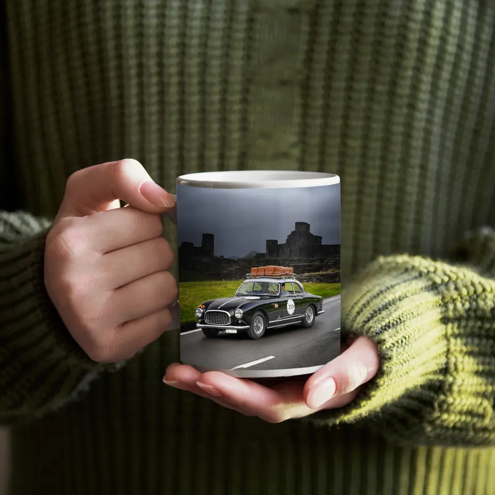Classic Ferrari Coupe Dark Castle Road – Mugs