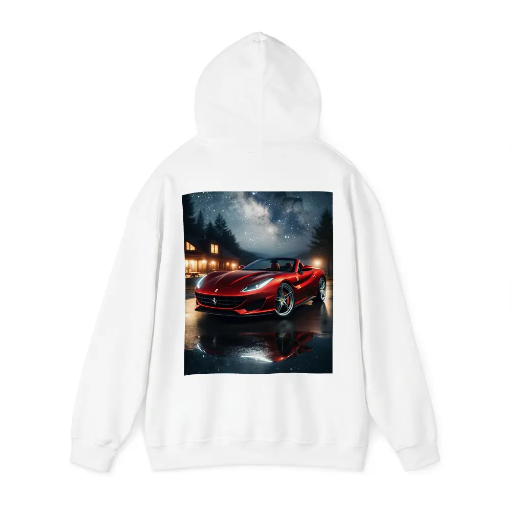 Ferrari Portofino Red Under Starry Night Sky – Hoodies