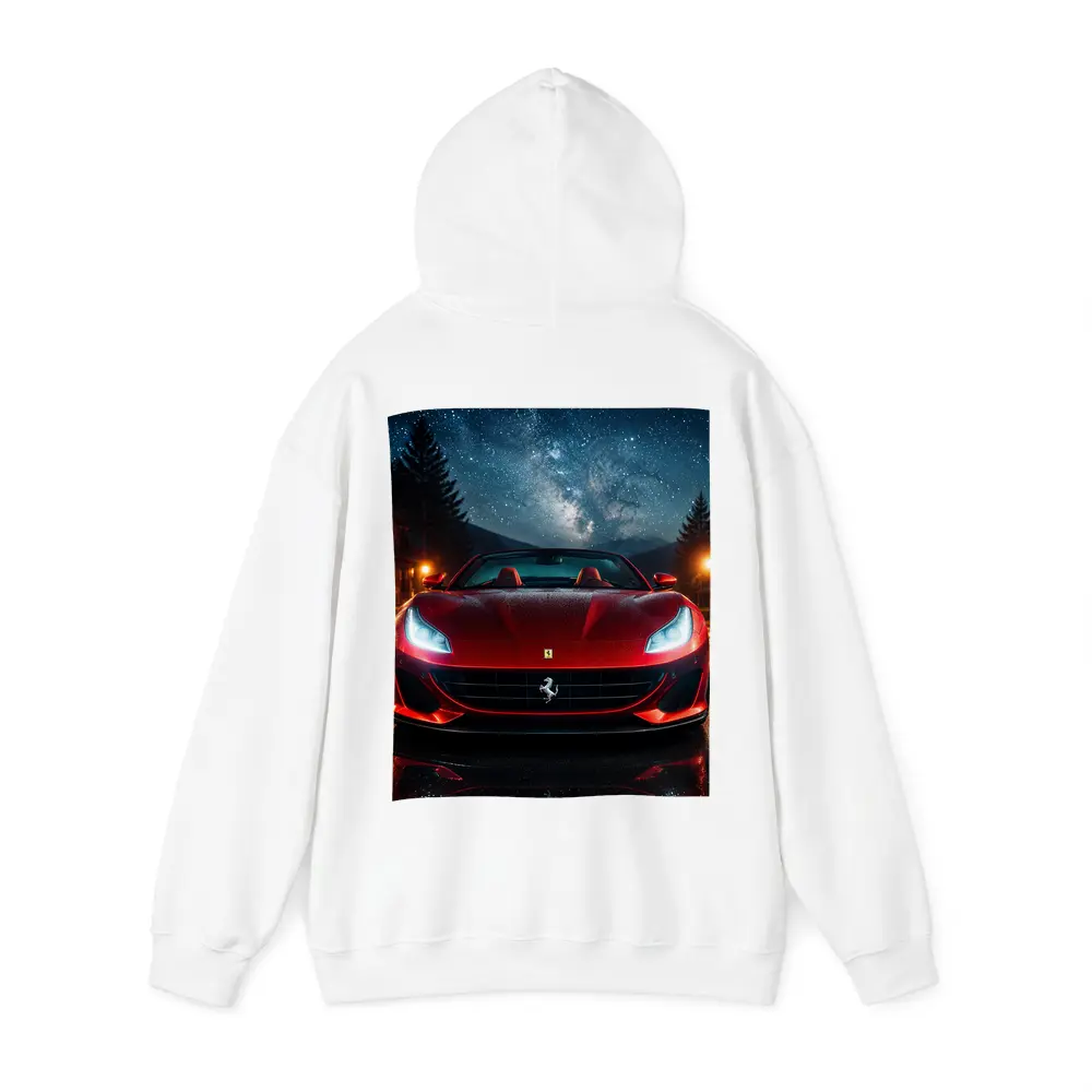 Ferrari Portofino Red Under Starry Night Sky – Hoodies