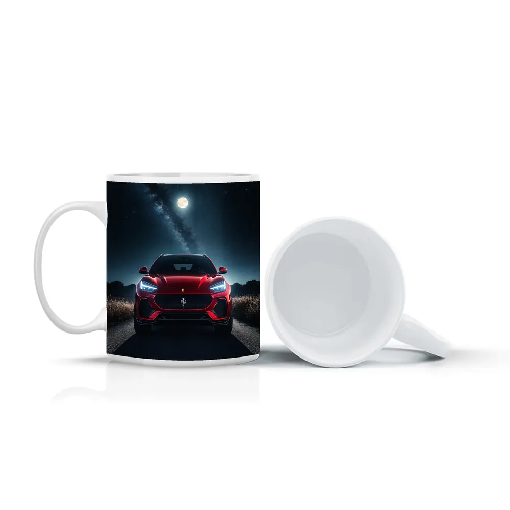 Ferrari Purosangue Red SUV Starry Night – Mugs