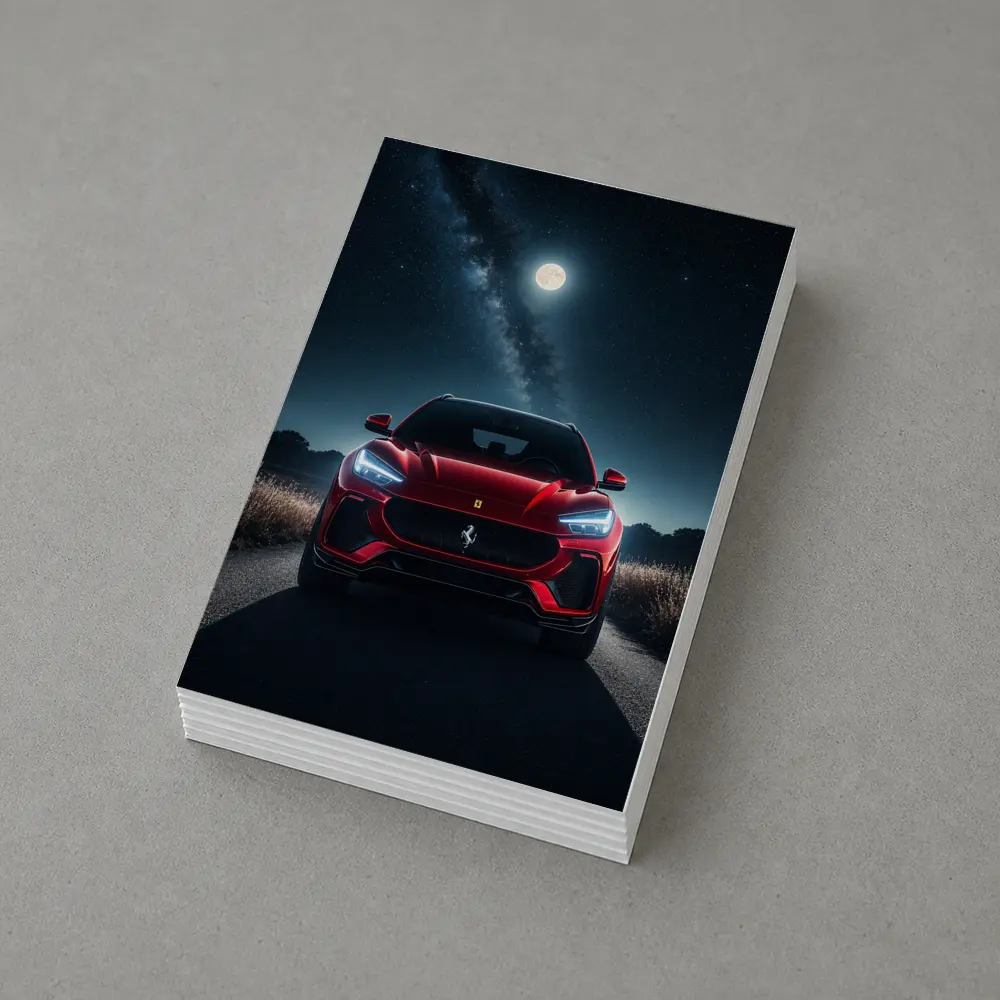 Ferrari Purosangue Red SUV Starry Night – Postcards