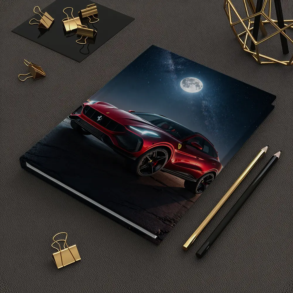Ferrari Purosangue Red SUV Night Sky – Notebooks