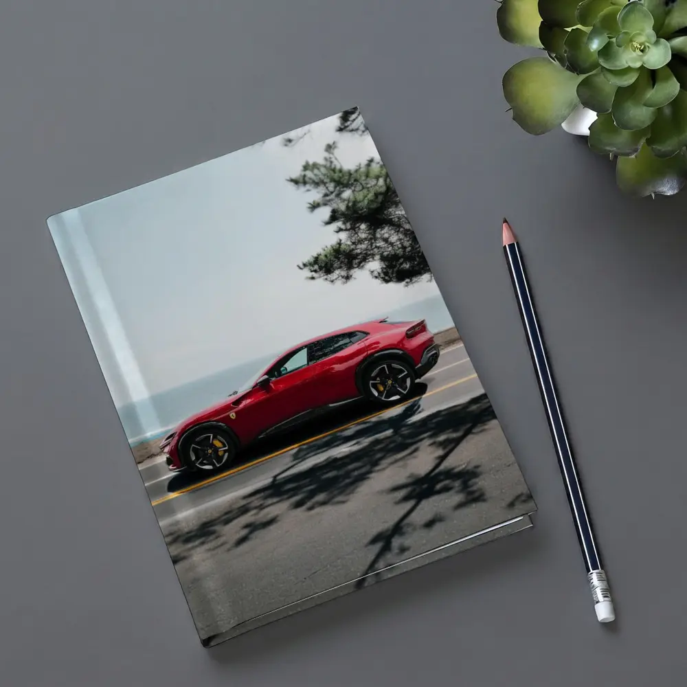 Ferrari Purosangue Red SUV Coastal Road – Notebooks