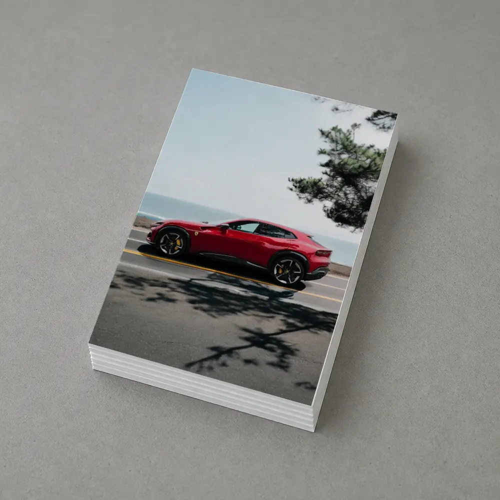 Ferrari Purosangue Red SUV Coastal Road – Postcards
