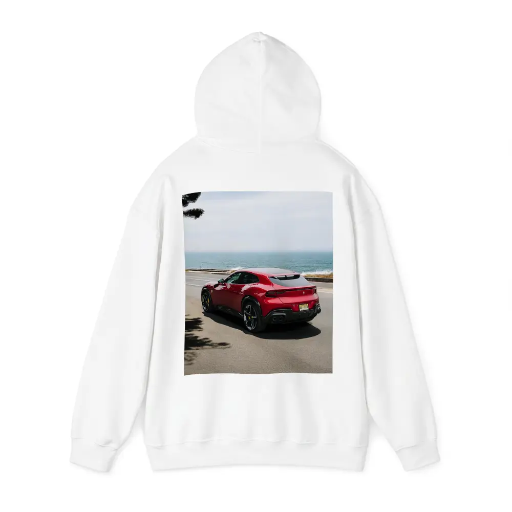 Ferrari Purosangue Red SUV Coastal Road – Hoodies