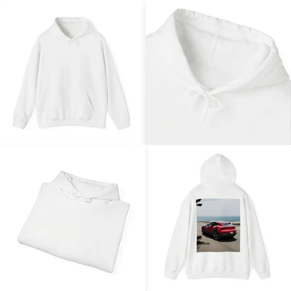 Ferrari Purosangue Red SUV Coastal Road – Hoodies