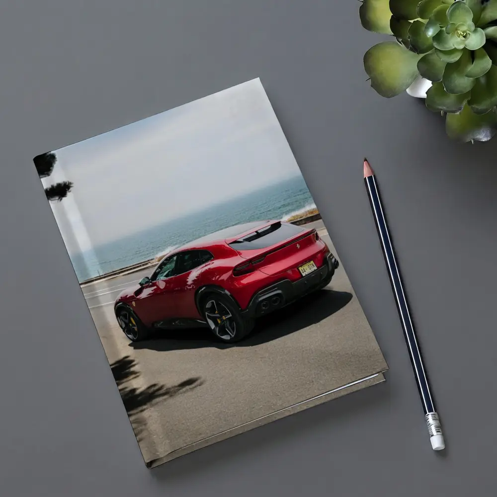 Ferrari Purosangue Red SUV Coastal Road – Notebooks