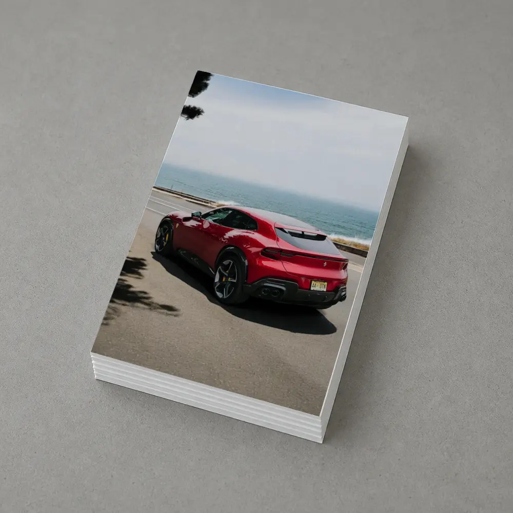 Ferrari Purosangue Red SUV Coastal Road – Postcards