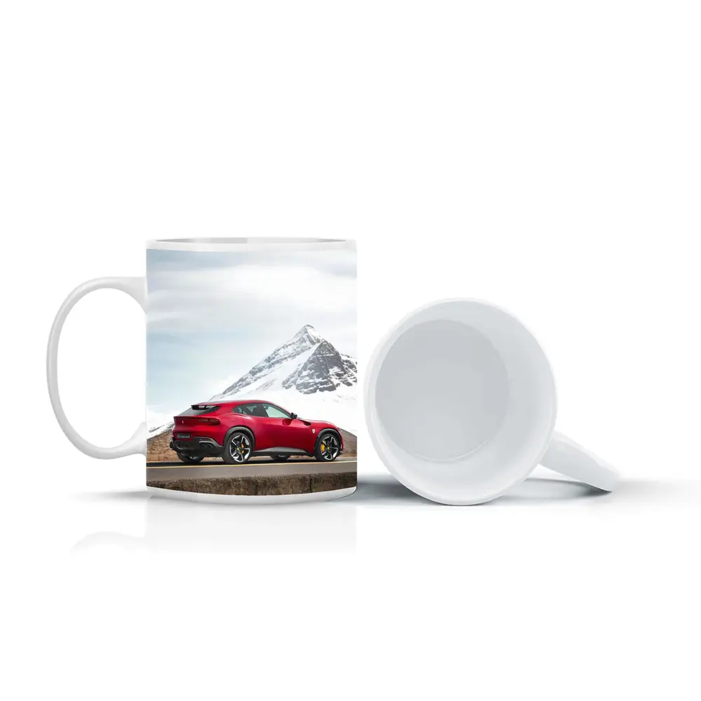 Ferrari Purosangue Red SUV Mountain Road – Mugs