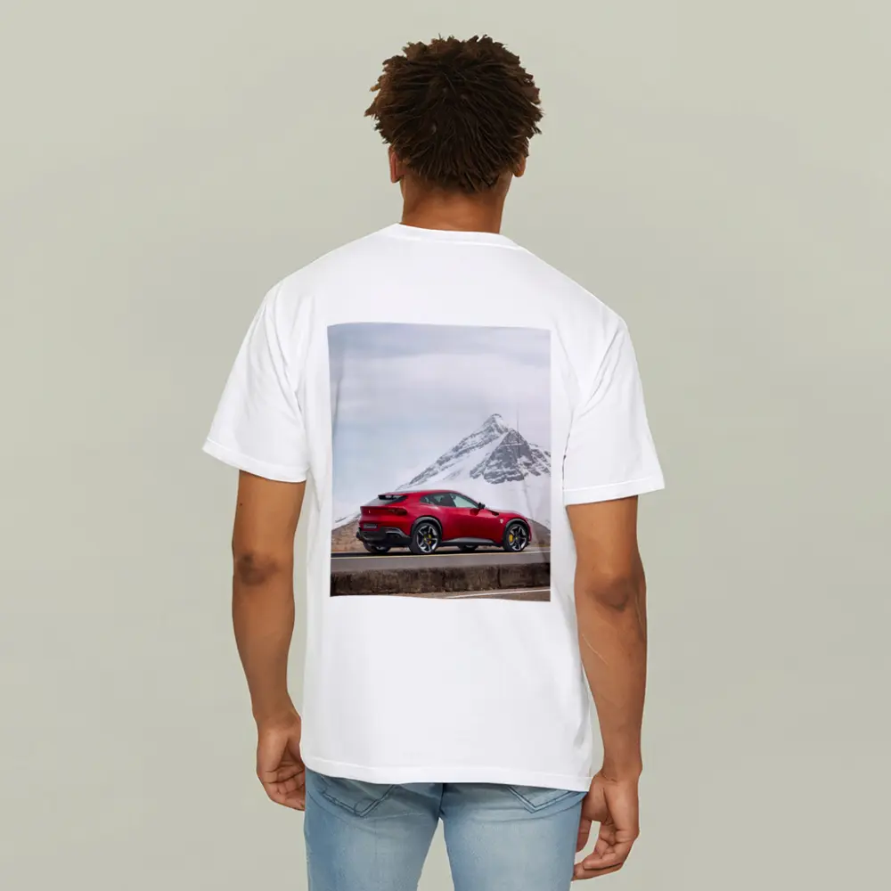 Ferrari Purosangue Red SUV Mountain Road – T-Shirts
