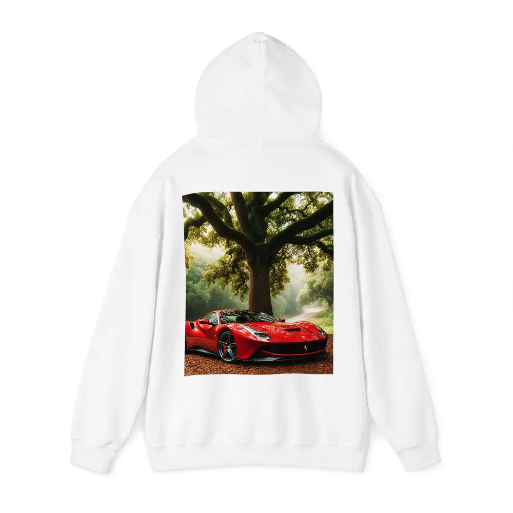 Ferrari Roma Red Supercar Forest Road – Hoodies