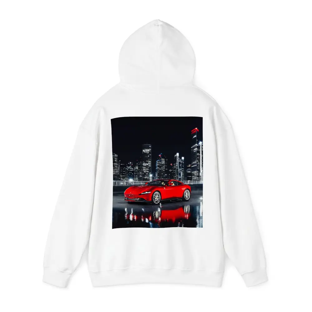 Ferrari Roma Red Car City Night – Hoodies
