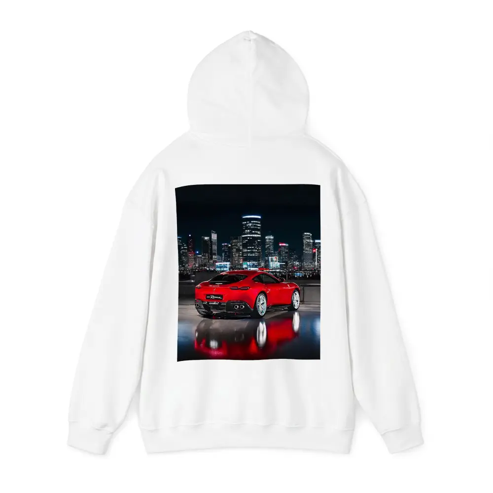 Ferrari Roma Red Car City Night – Hoodies