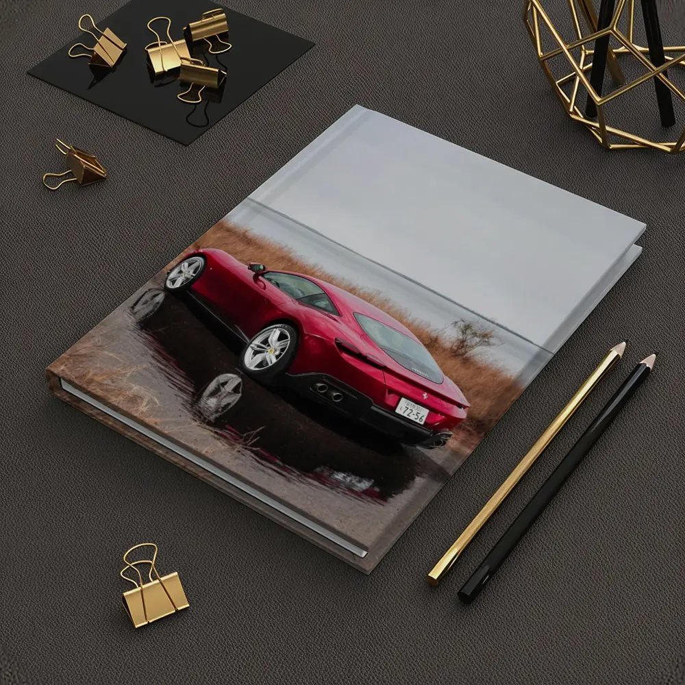 Ferrari Roma Red Coupe Lake Setting – Notebooks