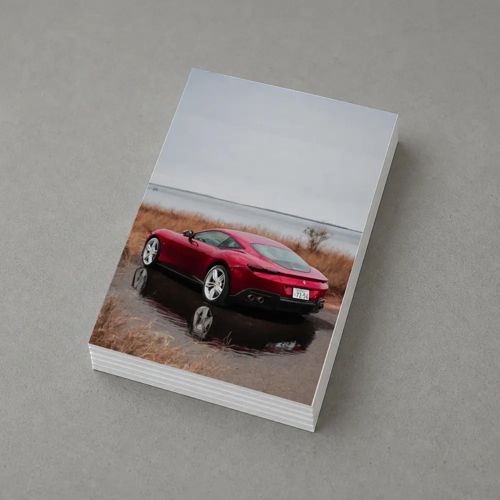 Ferrari Roma Red Coupe Lake Setting – Postcards