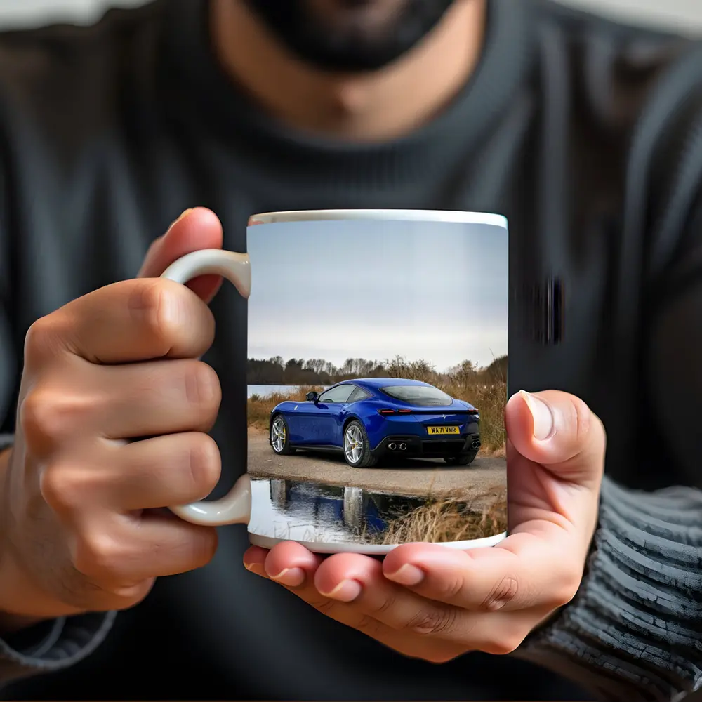 Ferrari Roma Blue Coupe by Lake – Mugs