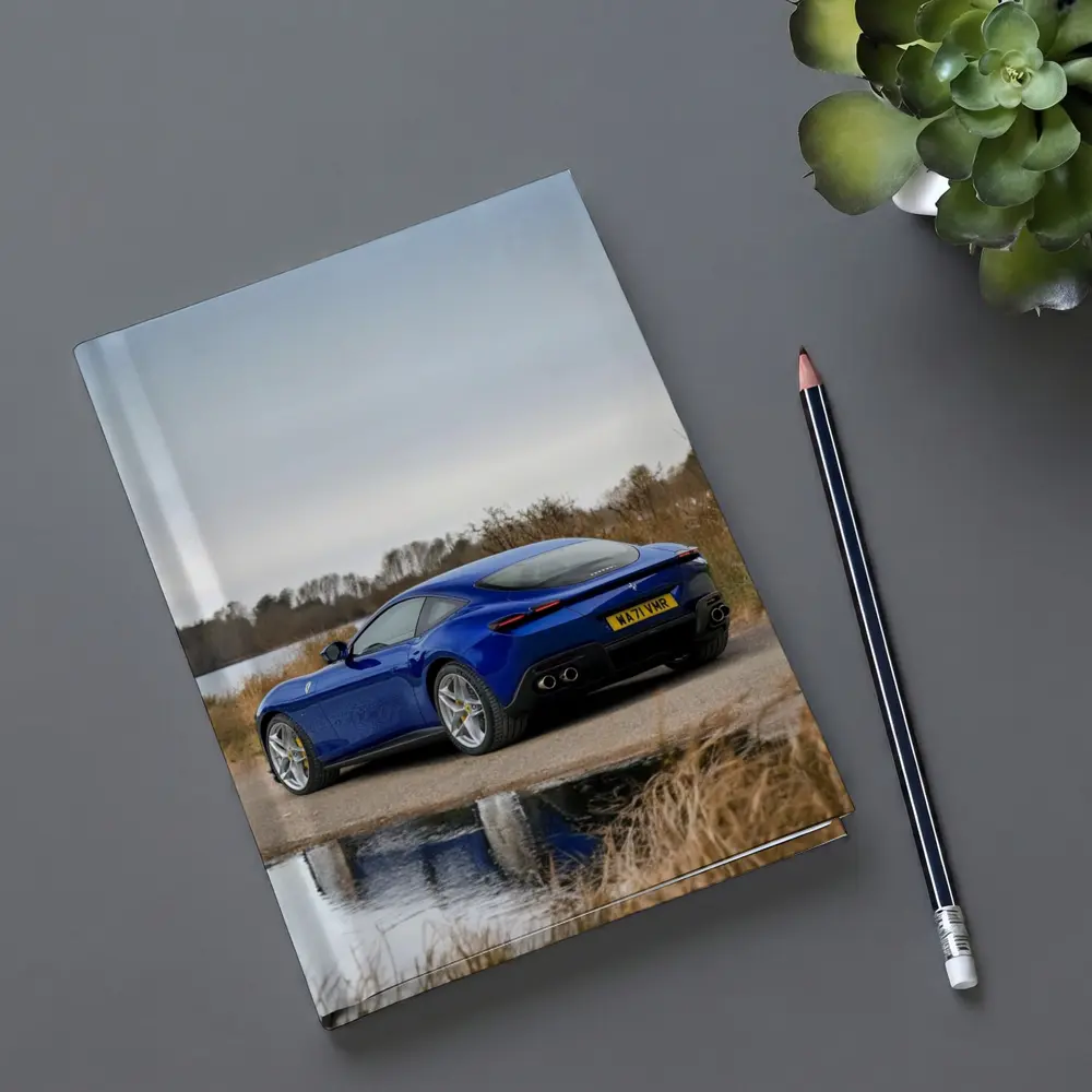 Ferrari Roma Blue Coupe by Lake – Notebooks