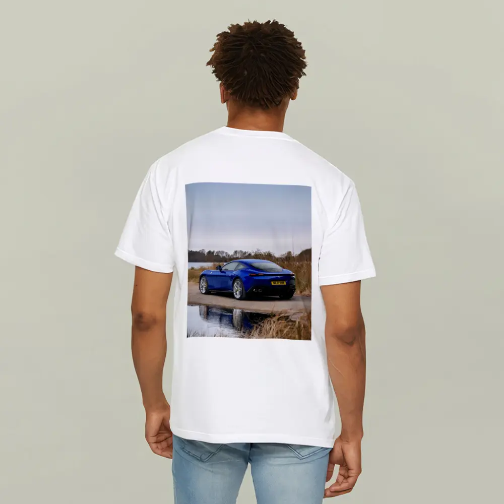 Ferrari Roma Blue Coupe by Lake – T-Shirts