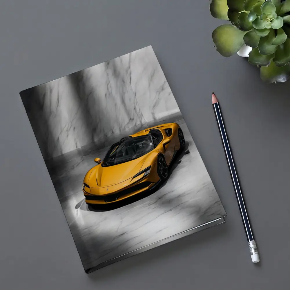 Ferrari SF90 Spider Yellow Marble Studio – Notebooks