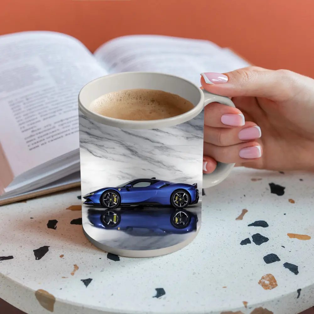 Ferrari SF90 Spider Blue Marble Studio – Mugs