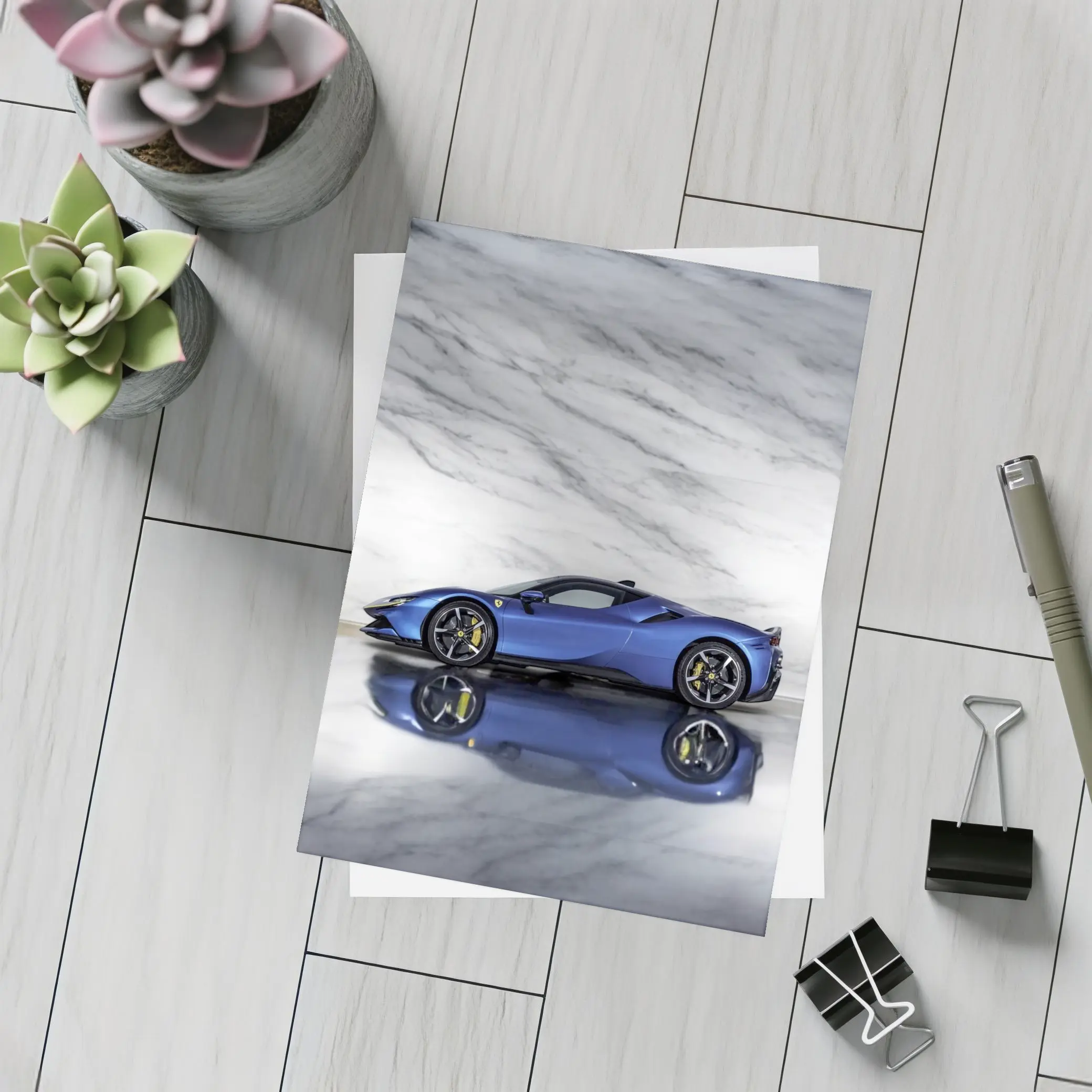Ferrari SF90 Spider Blue Marble Studio – Postcards