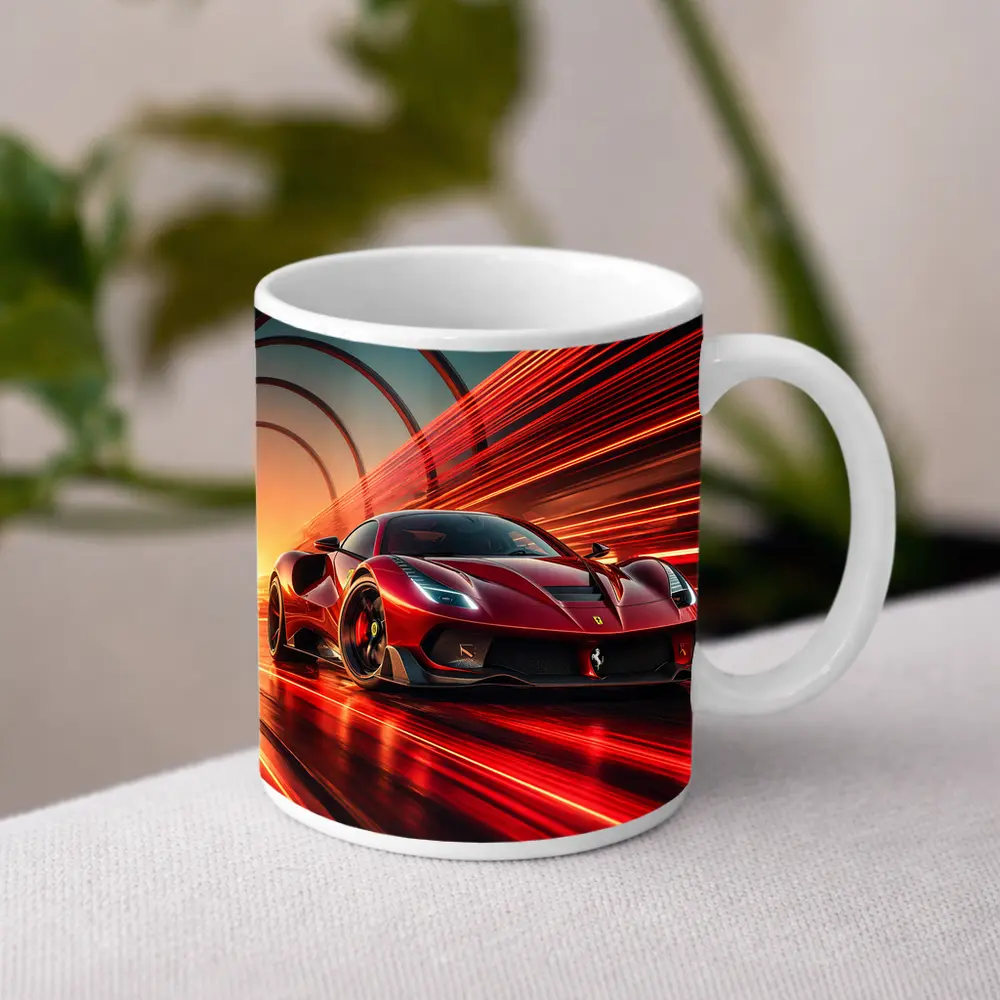 Ferrari SF90 Stradale Red Speed Abstract – Mugs